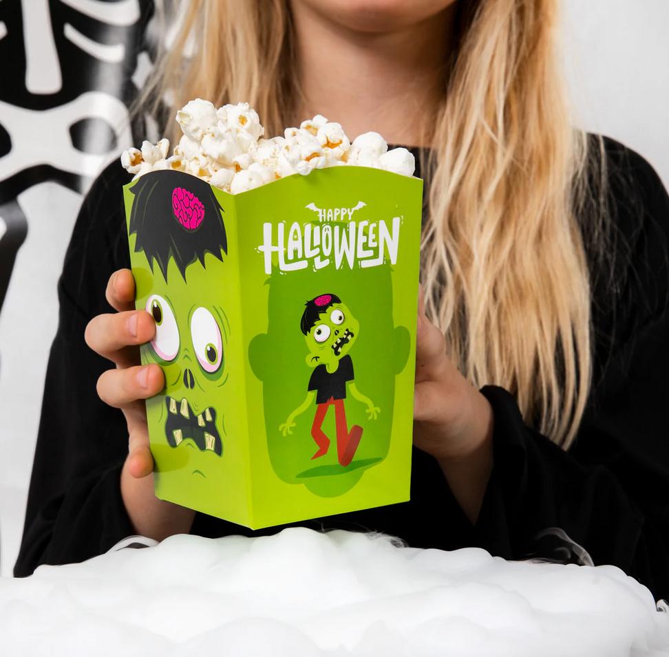 Halloween Monster Popcorn Bucket Boxes 6 Pcs