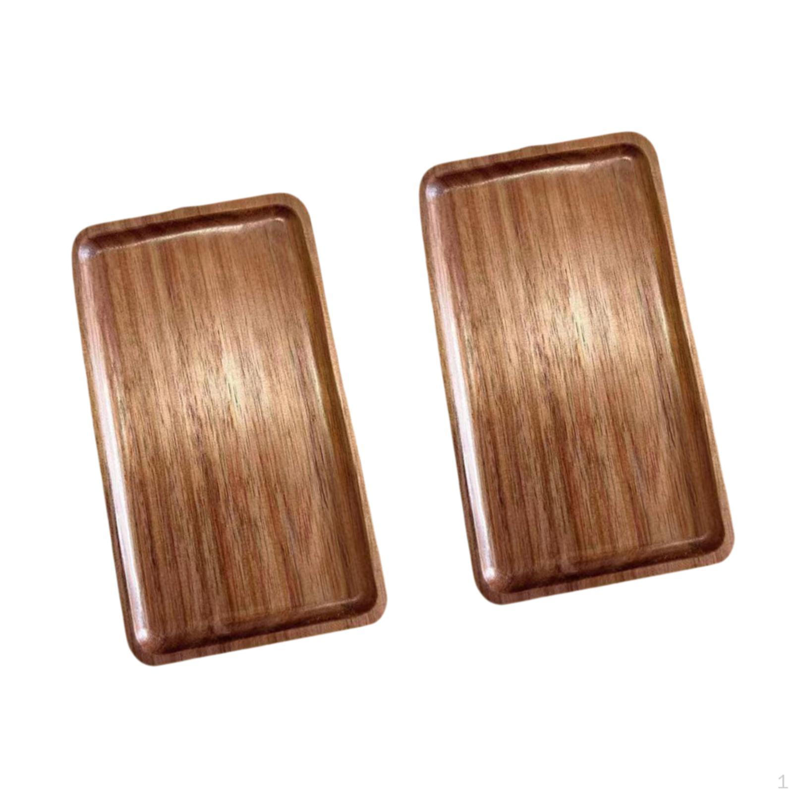 

2 шт. Подносы деревянные легко моющиеся блюда для еды кофе для кафе
