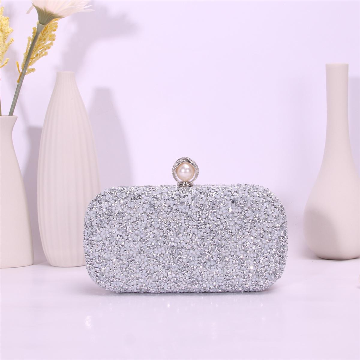 

Rhinestone square dinner bag fashion messenger party fashion gorgeous shoulder bag
