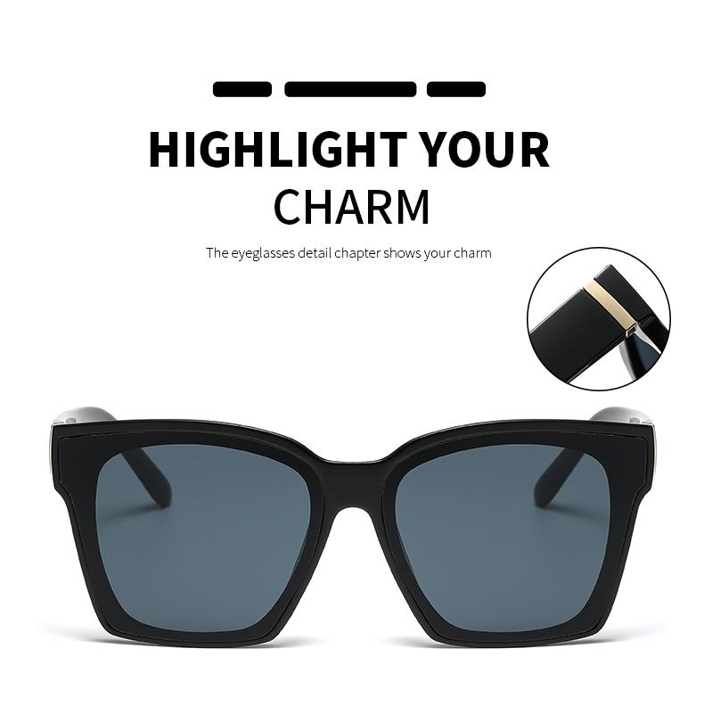 3pcs Vintage Square Sunglasses Men Women Retro Brand Black Sun Glasses Unisex Ins Popular Shades Women High Quality Eyewear