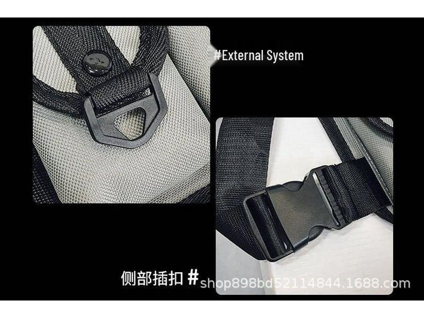 Trendy Reflective Tactical Vest Backpack - Unisex Hip-Hop Style Chest Bag