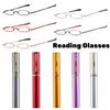 Herren Damen Schlanke Stift Lesebrille mit Tragbarem Clip-Etui Schlanke Weitsichtigkeitsbrille Lesebrille mit Stiftclip Röhrenetui +1.0+2.0