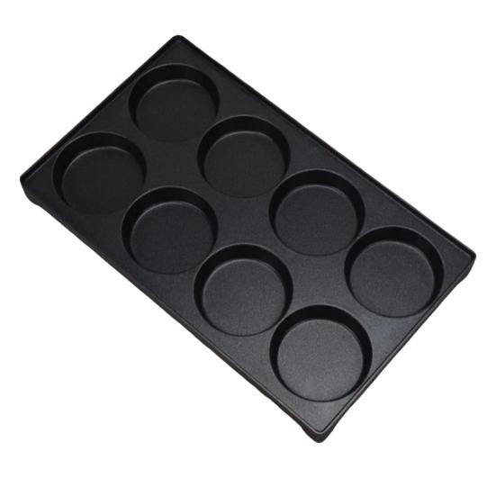 8-Hole Sausage Pan Rust-Proof Egg Mold Tray Homemade French Bread Pan Wear-Resistant Meat Griddle for Most Stoves