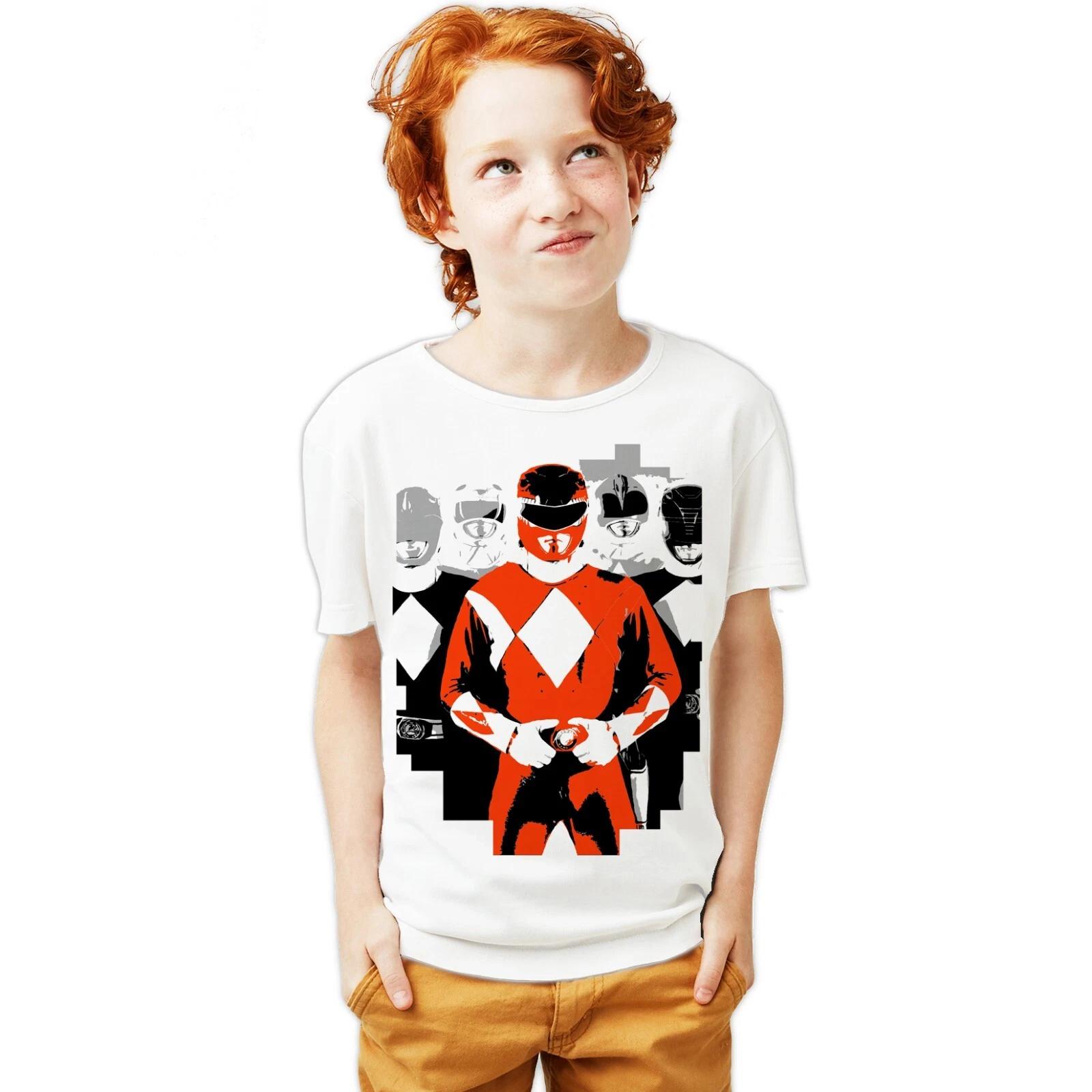 

Power Rangers Red Ranger Team Official Youth T-Shirt For 12-14 Years 120