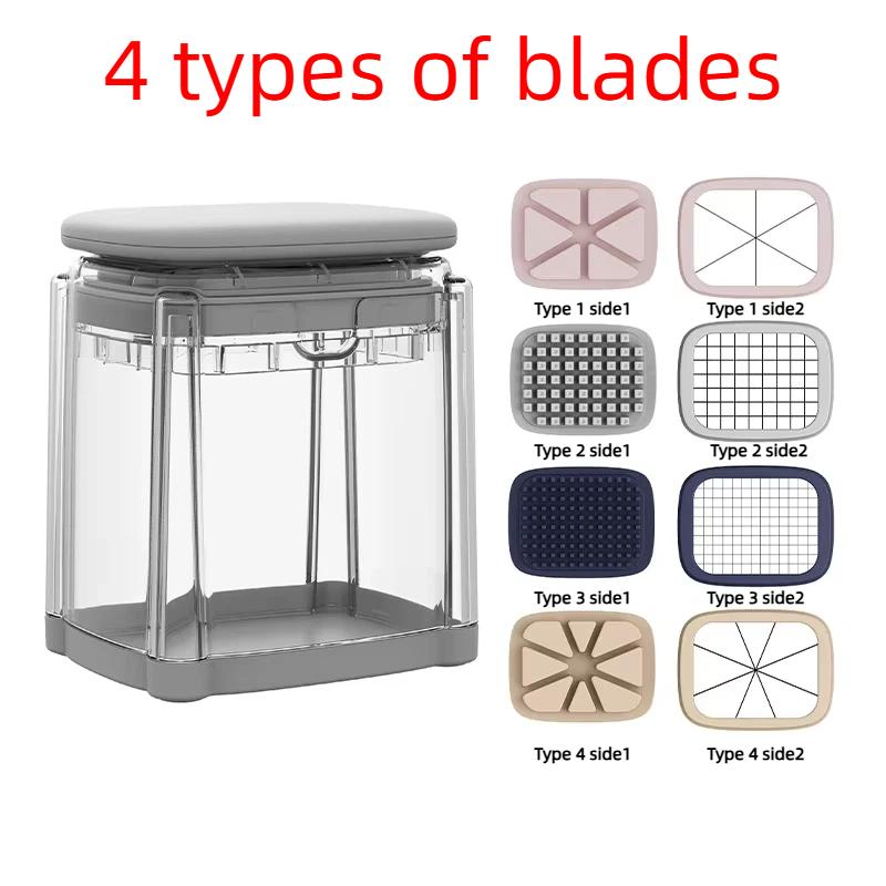 Multifunctional Manual French Fry Machine With Replaceable Blades For Kitchen Dicing And Cutting Potatoes Cucumbers And Onions