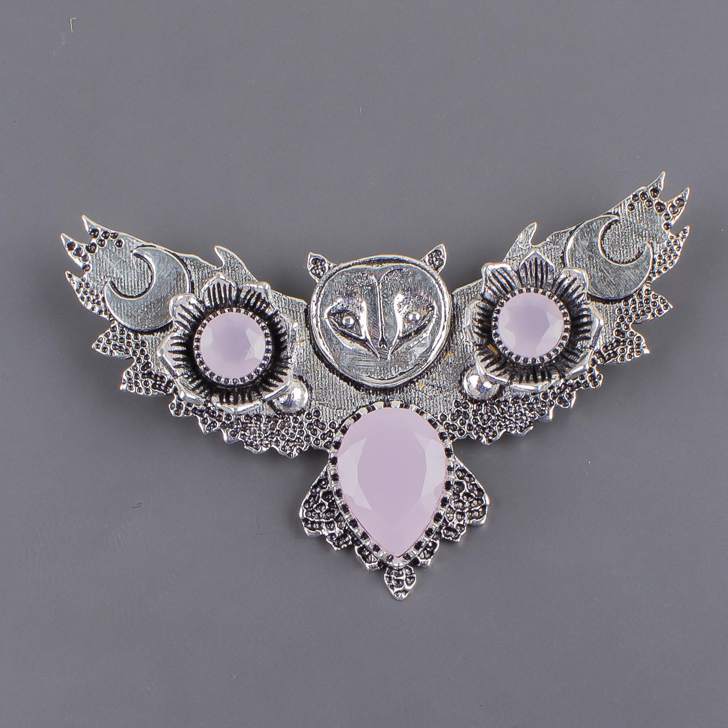 

Rose Chalcedony Gemstone Silver Pendant, 925 Sterling Silver, Handmade Women Necklace, Designer Necklace, Birthday Gift JCP-8-15