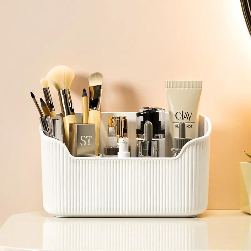 Toilet Desktop Storage Box Container Cosmetics Bathroom Countertop Sorting Box Large Capacity Cosmetic Brush Makeup Organizer