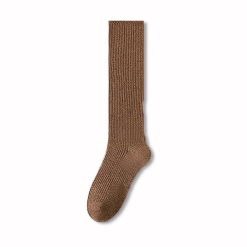 

Women s Calf Socks for Autumn and Winter, Mid-length, Retro, Versatile for Autumn, Pressure, Slimming, High-top Striped Women s Socks 1 pair верблюд