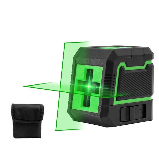 Mini 2-Line Green Laser Level: Portable High-Precision Infrared Self-Leveling for Outdoor Use