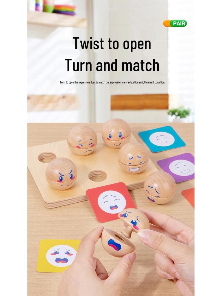 Child's Emotional Expression & Color Recognition Game for Ages 3+: Educational Teaching Aid