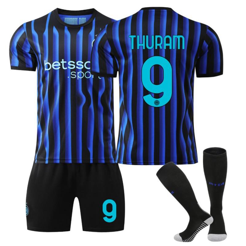 

25-26 Inter Milan Football Uniform Home Set No. 10 Lautaro 9 Thuram 23 Barrera Jersey 24#
