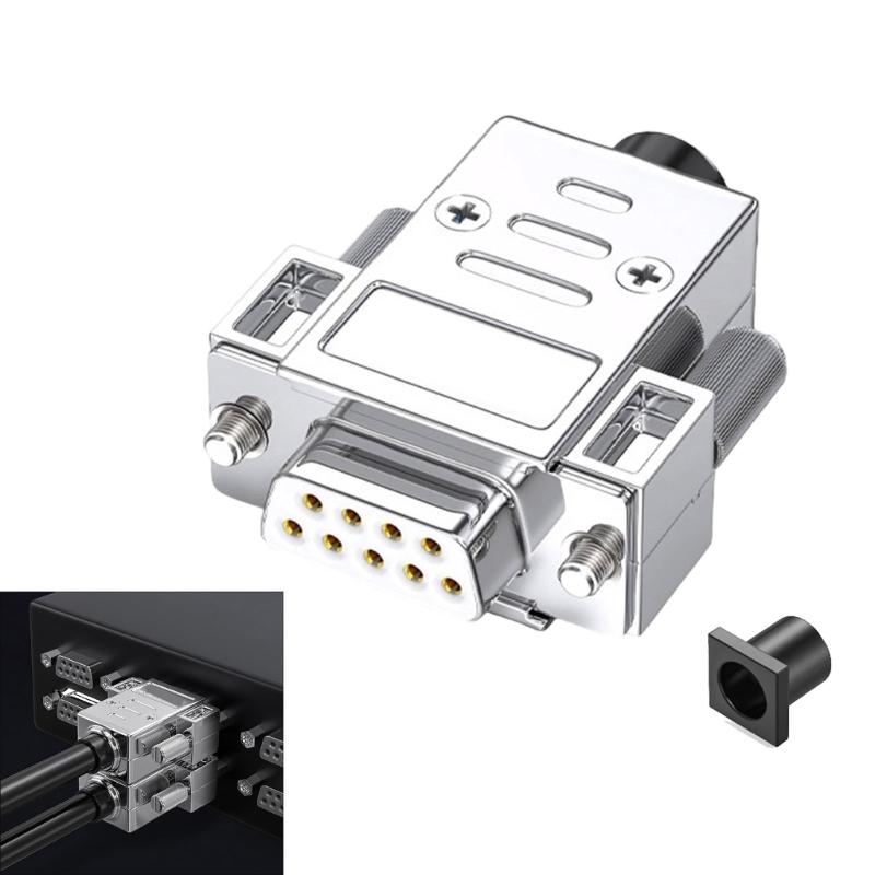Industrieller DB9 Stecker 9-polig RS232 RS485 Serieller Adapter zu Klemmenblock Signalmodul mit Metallgehäuse