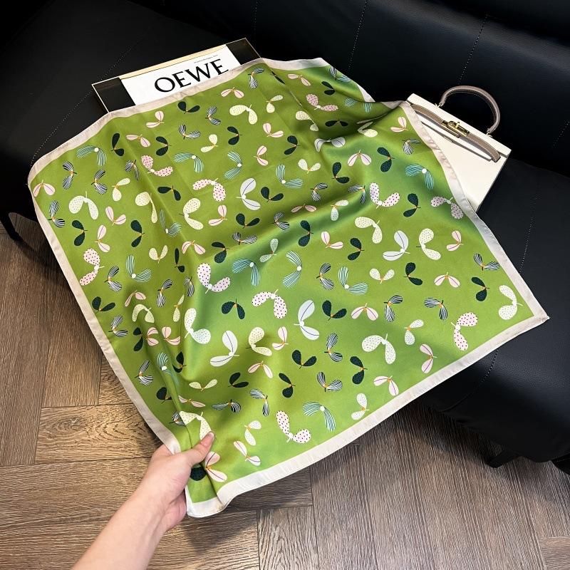 Mother's Day Silk Scarf Muse Festival Gift Simulation Silk Silk Scarf Premium Spring and Summer Square Scarf 71 Silk Decorative Small Scarf