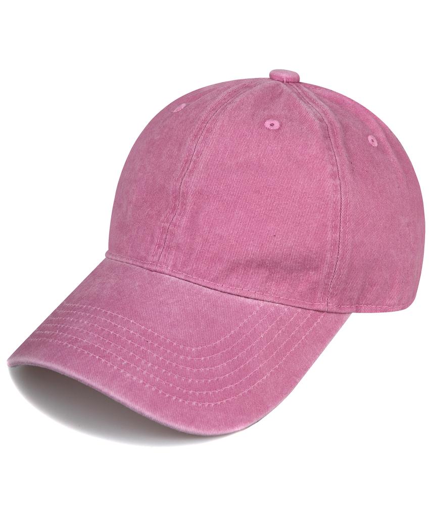 Chaebteo Standard Stone-Washed Ball Cap-Pink