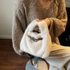 New Cute and Versatile Faux Fur Top Handle Bag Women Fashion Korean Crossbody Shoulder Bag Leisure Commuting Bucket Bag