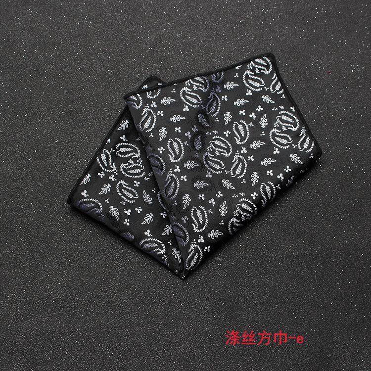 Men'S Banquet Guests Wedding Groom Suit Dress Pocket Towel British Retro Cashew Flower Striped Square Towel