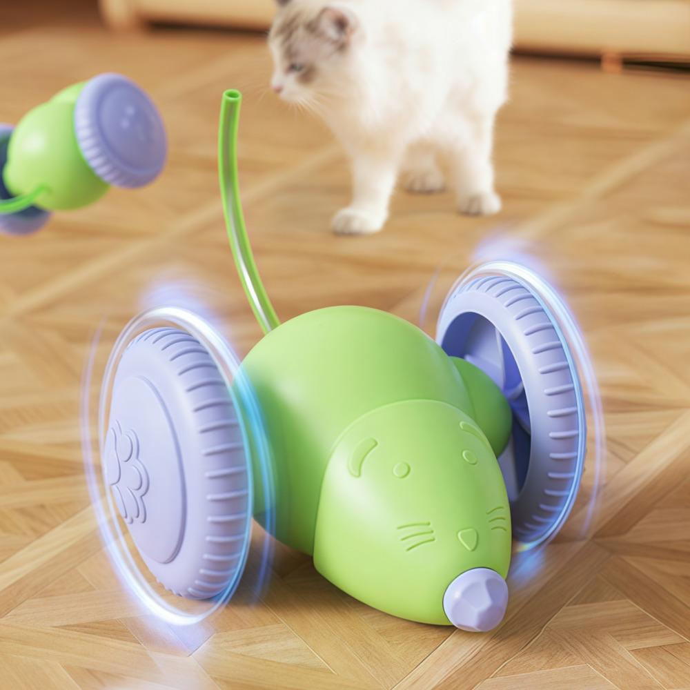 New Interactive Cat Toy Electric Mouse Car Automatic Teaser Pet Toys with Intelligent Obstacle Avoidance Pet Toys for Kittens