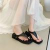 Fashion Fashion Metal Ladies Low Heel Sandals Shoes Summer Spring Female Buckle Footwear Elegant Women Heeled Sandals Shoes Flip flops