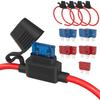 DaierTek 5PCS 18 Gauge Fuse Holder 12V for ATC/ATO Blade Fuse Inline Fuse Holder 12V with 18 AWG Wires with 10A 15A Fuse Car