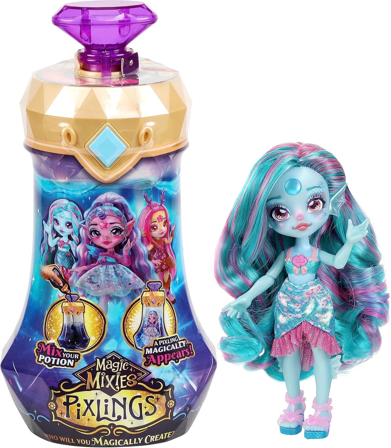 

Magic Mixies Pixling Magic Potion Bottle Figure Toy (Mermaid) [Item]