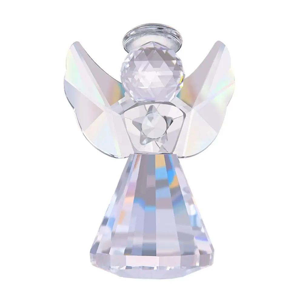 

Beautiful Crafts Guardian Angel Figurine Gift Collecible Table Ornament Creative Elegant Crystal Angel Statue Living Room
