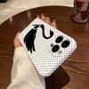 Luxury Clmj white swan Dots Phone Case for Samsung Galaxy S20 S21 S22 S23 S24 S25 FE Plus Note20 Ultra 4G 5G Glossy Film Hard PC