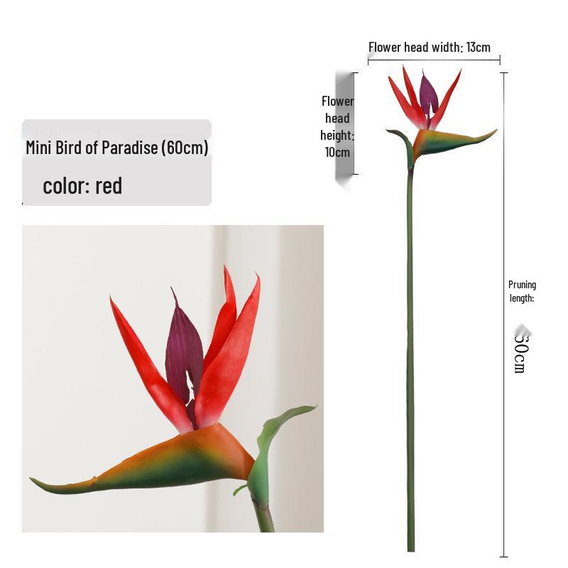 Soft Touch Bird of Paradise Artificial Flower - Large Strelitzia Stem