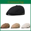 Solid Color Casual Cotton Beret Hat Women Breathable Travel Cap Summer Spring