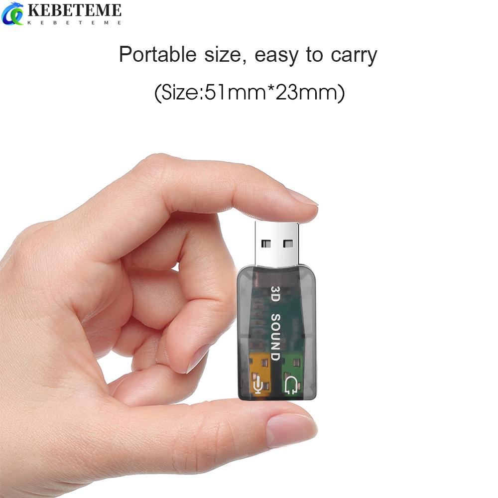 

USB внешняя звуковая карта 5,1-канальный аудиоадаптер-конвертер 3,5 мм интерфейс микрофона и динамика профессиональная звуковая карта для портативных ПК