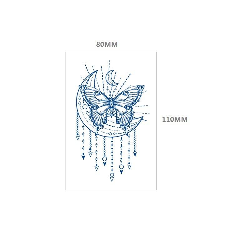 Emmy Lines Princess Small Pattern Herbal Gradual Change Semi-Permanent Waterproof Tattoo Sticker Simulation Tattoo Sticker