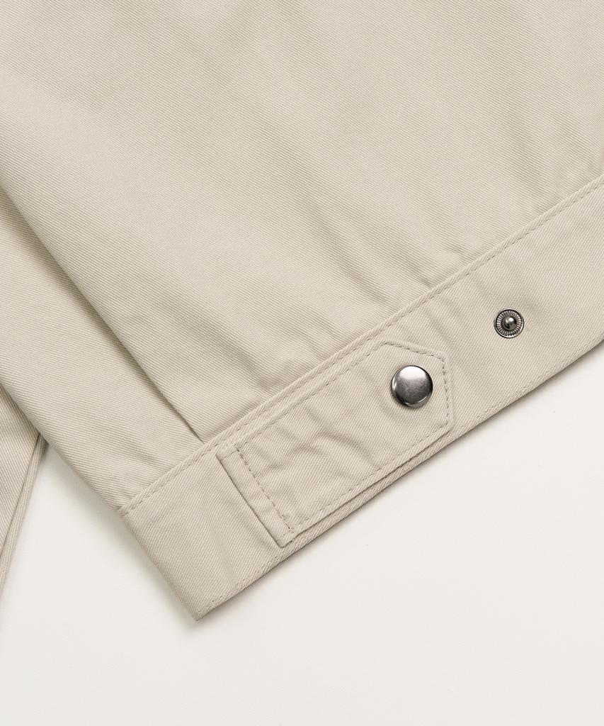 Toffee Vintage Cotton Work Jacket (Sand Grey)