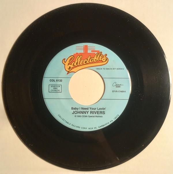 

7inch Record JOHNNY RIVERS - Baby I Need Your Lovin / Summer Ra COL6132 Collectables 1993 US Rock Used