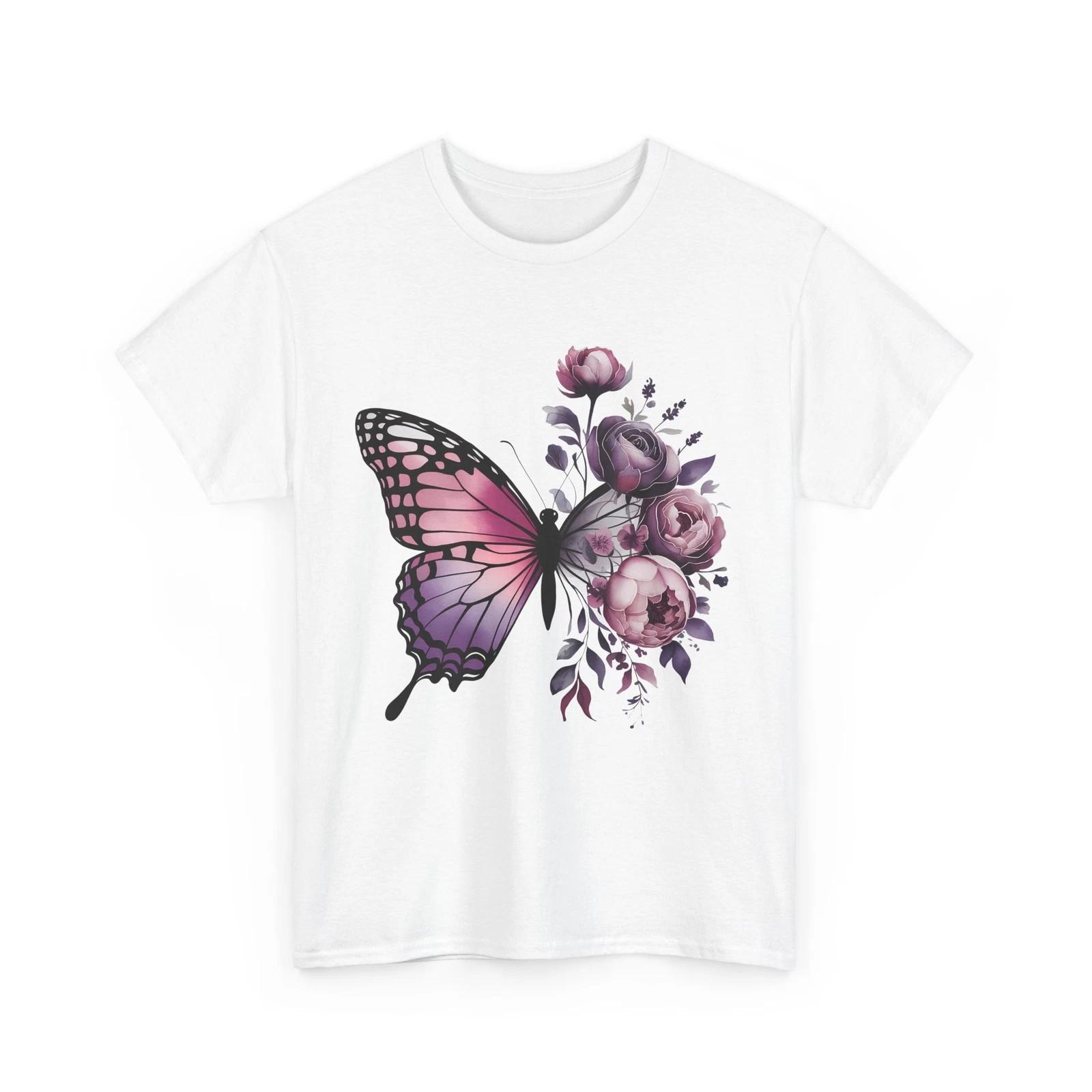 Butterfly Print Graphic Tee | Stylish Casual T-Shirt for Women & Men Fashion S