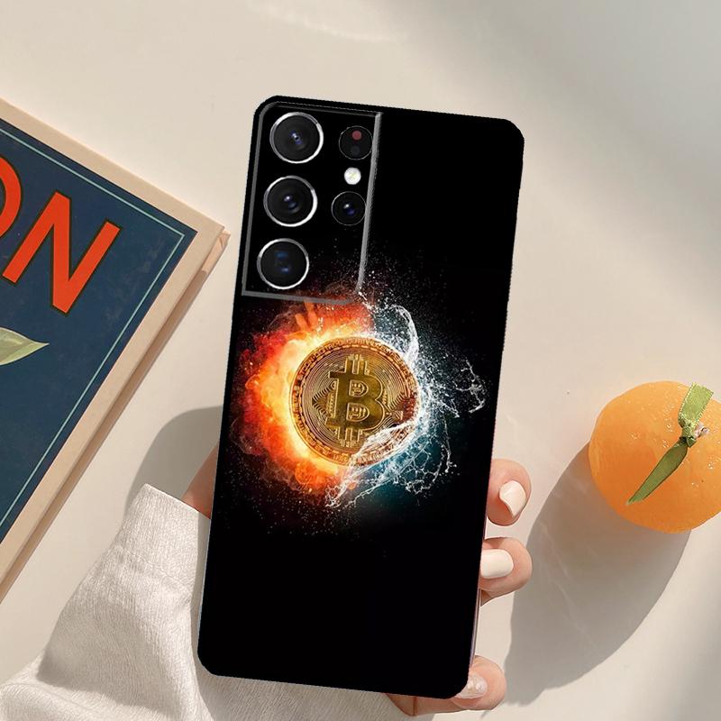 BTC Bitcoin Phone Case For Samsung Galaxy S23 Ultra S20 S21 S22 S24 S25 S9 S10 Plus S24 FE Back Cover
