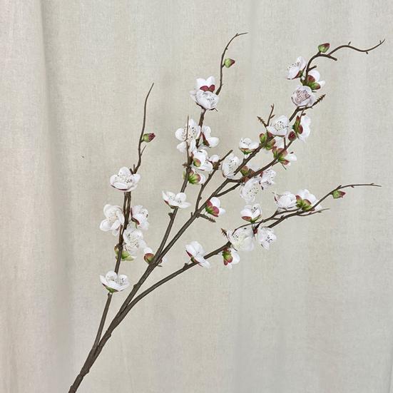 Artificial Cherry Blossom Branches 34.6 Inch Faux Plum Blossom Realistic Flower Arrangement for DIY Home Wedding Party Decor