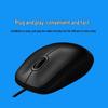 Universal Black M100R Wired Mouse for Laptop, Desktop, Home, and Office