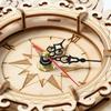 3D Wooden Stereo Puzzle Retro Wall Clock Model Ornament for Children's Early Education Play