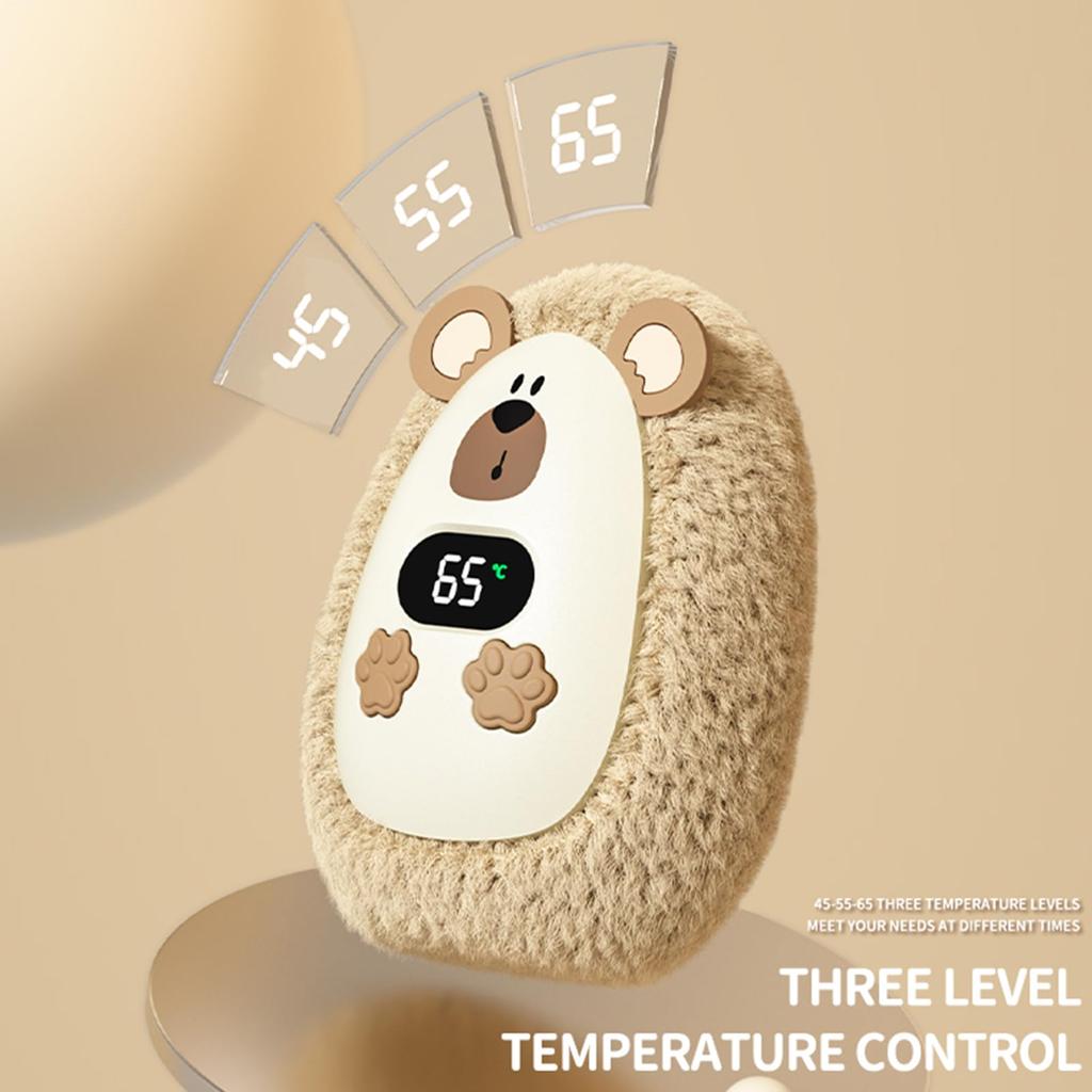 Rechargeable Hand Warmer 10.5 X 7.5 Cm Electric Cartoon Pocket Hand Heater With 3 Heat , Portable Heater, Electric Pocket Heater With Digital Display