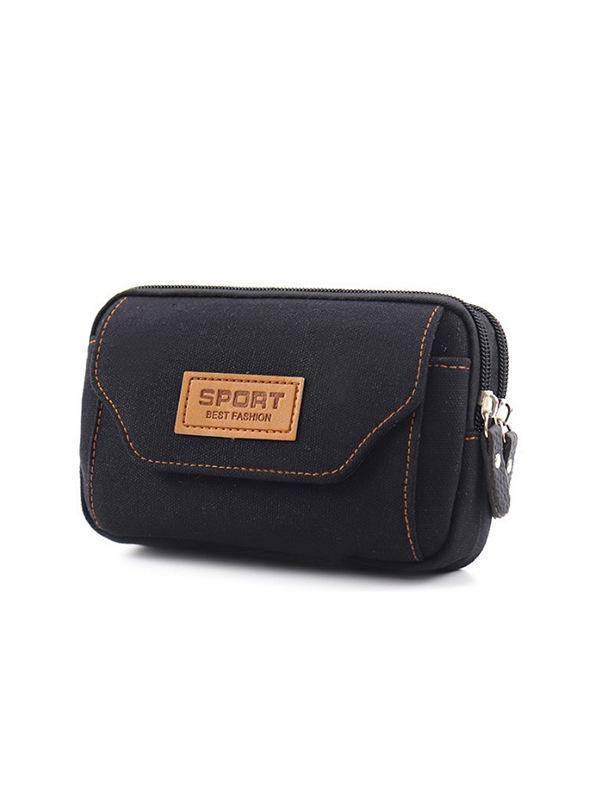 Herren Leder & Canvas Multifunktionale Hüfttasche für Baustellen