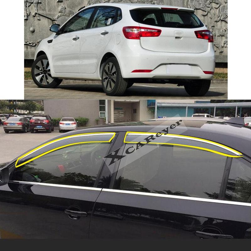 For KIA K2 Hatchback 2011 2012 2013 2014 2015 2016 2017- Car Sticker Plastic Window Glass Wind Visor Rain/Sun Guard Vent