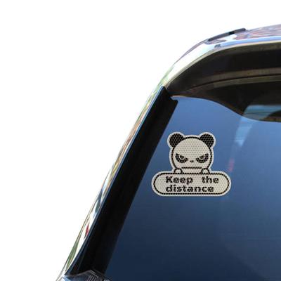 Hengroly Reflective Sticker Car Decal, Distance Adhesive - High Visibility Panda Sticker, Adhesive Car Accessories for Outdoor, Travel, Driving