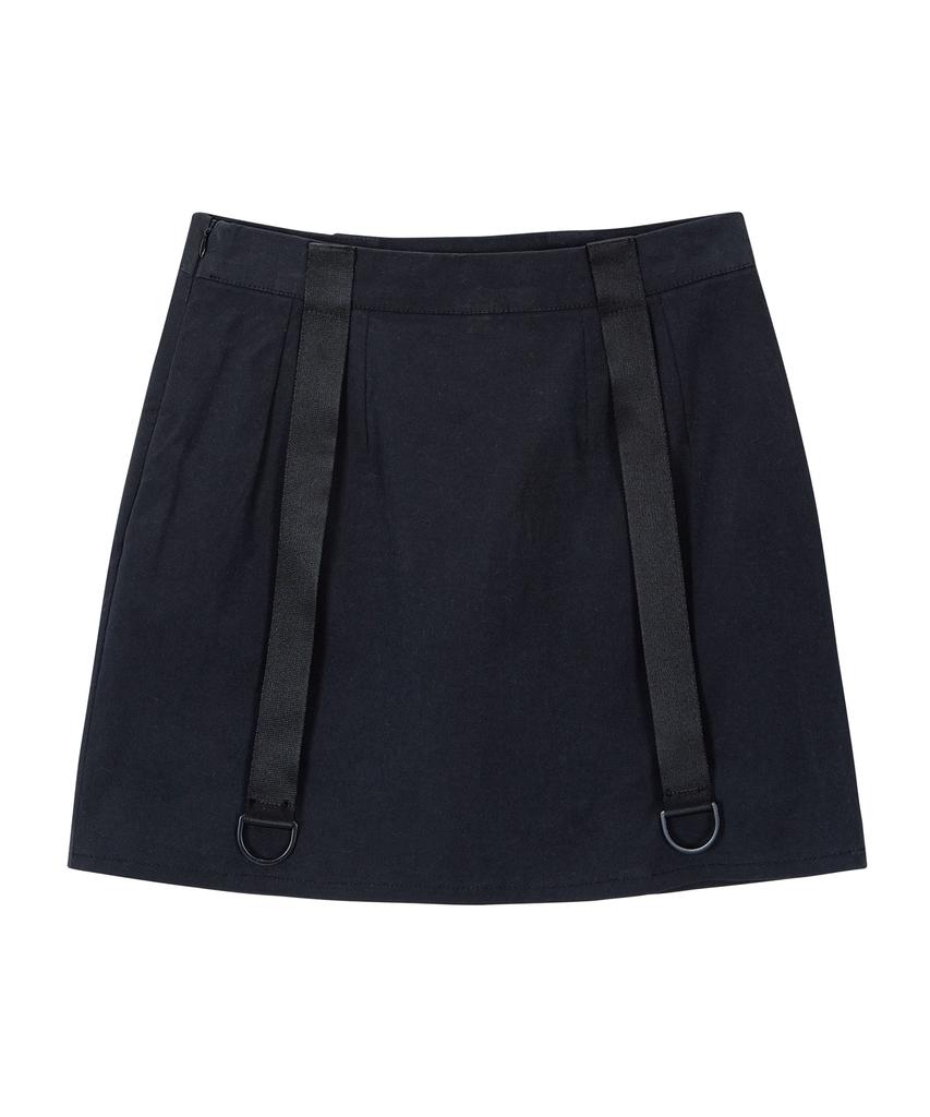 FANYOUNG Mid-Rise Strap Cargo Mini Skirt