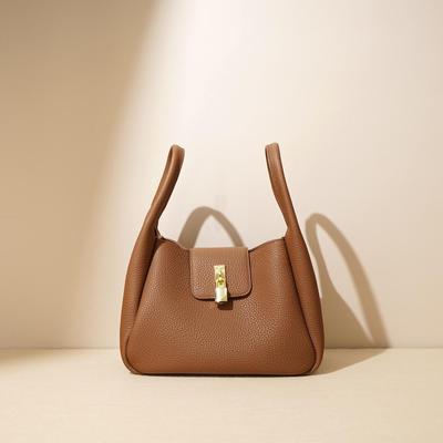 Borsa a tracolla da donna di alta gamma in vera pelle - Nuova borsa a secchiello 2025