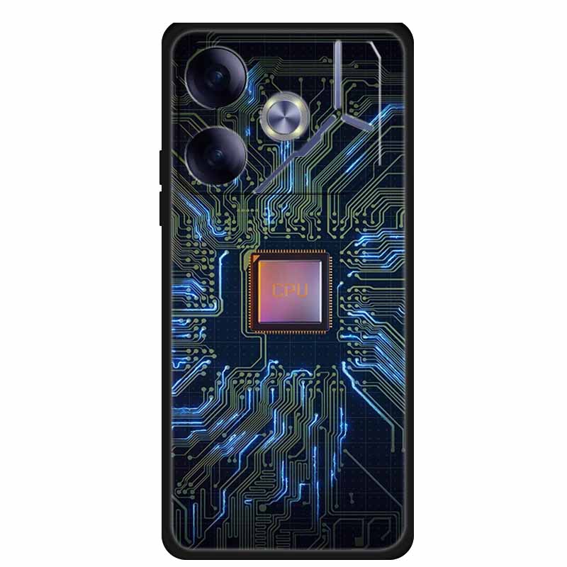 Phone Case For Tecno Pova 6 Back Cover Case Shockproof Black Silicone Soft Funda For Tecno Pova 6 Case Pova6 6.78" Capas Coque