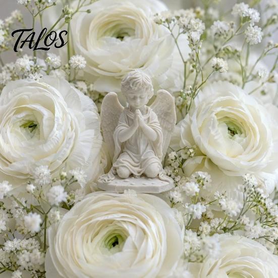 3D Printed Kneeling Praying Angel Statue, Matte White Cherub Sculpture for Home Decor, Healing Angel Figurine for Home Office Desktop Shelf Decoration