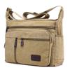 Men's Crossbody Canvas Bag - Multi-layer, Large Capacity, Versatile Casual Sport Shoulder Bag, Black.