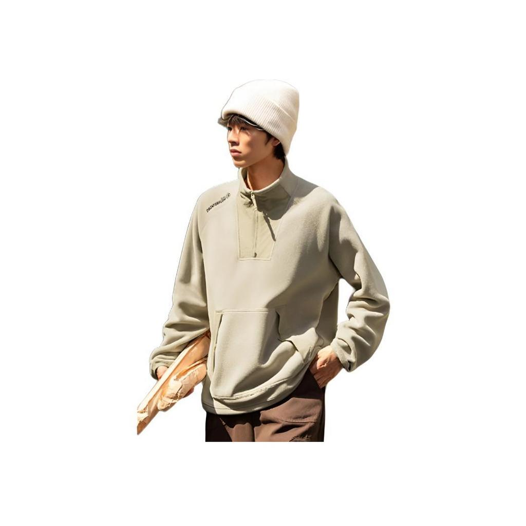 Li Ning Outdoor CF Fleece Warm Locker Pullover Letter Raglan Langarm Stehkragen Fleecejacke Herren Jacken AWDVE29-1