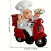 10pcs 3D Chef Fridge Magnets , Funny ABS Kitchen Decor Magnets with Cooking Scenes, Cute Italian Baker Refrigerator Stickers