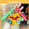 Portachiavi Creativo Winnie The Pooh Affascinante Accessorio in PVC per Borse e Chiavi