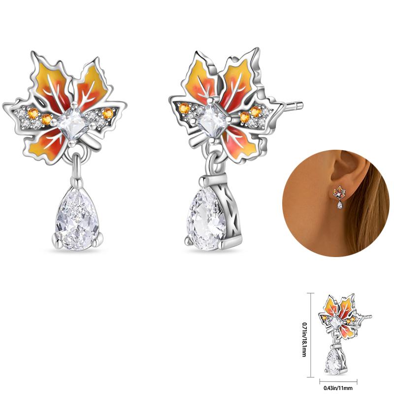 Ladies Sweet 925 Silver Ocean Star Flower Butterfly Design Trendy Earrings Birthday Commemoration Day Fine Sweetheart Jewelry